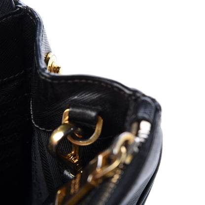 Prada Saffiano Small Galleria Double Zip Tote Black 26 of 30
