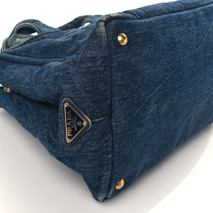 Prada Denim Logo Tote Bleu 8 of 8