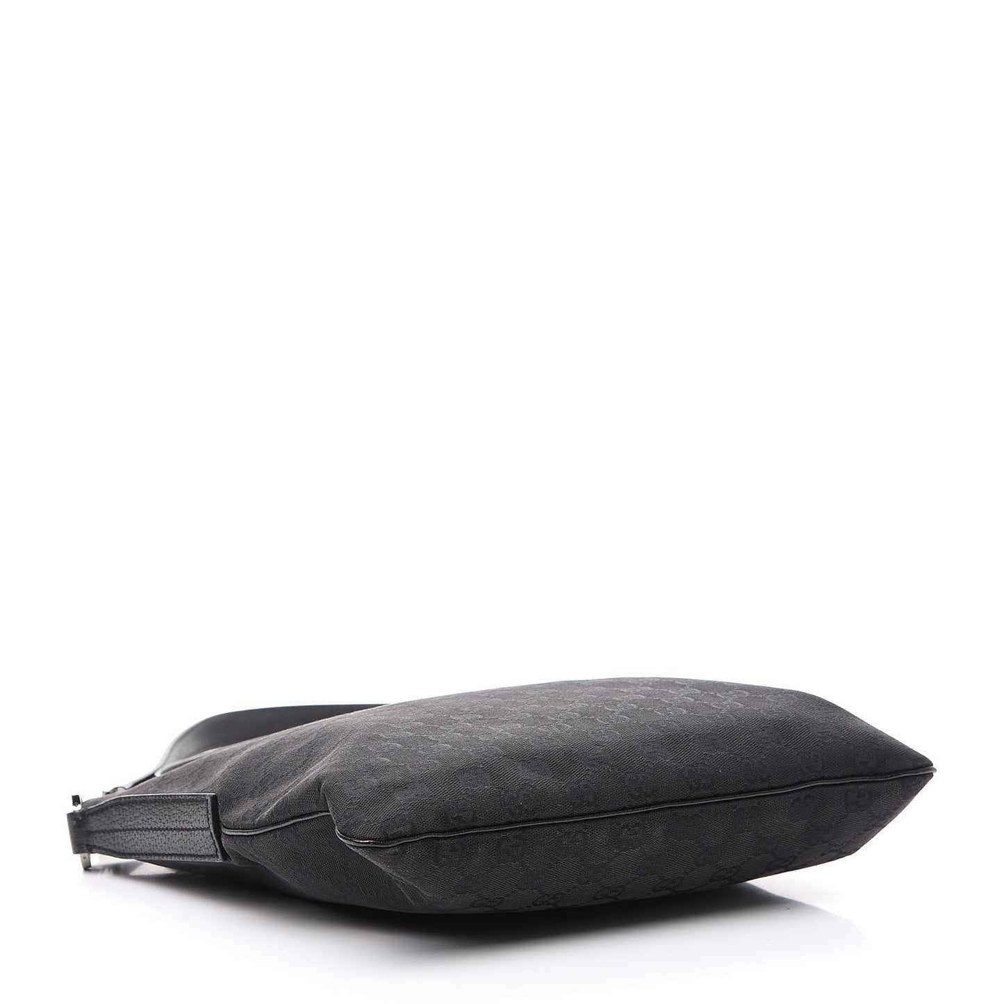 GG Supreme Monogram Medium Flat Messenger Bag Black Grey
