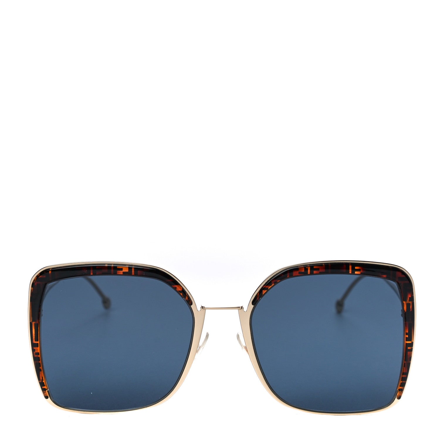 Fendi Metal Acetate F is Fendi FF Square Sunglasses FF 0294/S Blue Havana 4 of 7