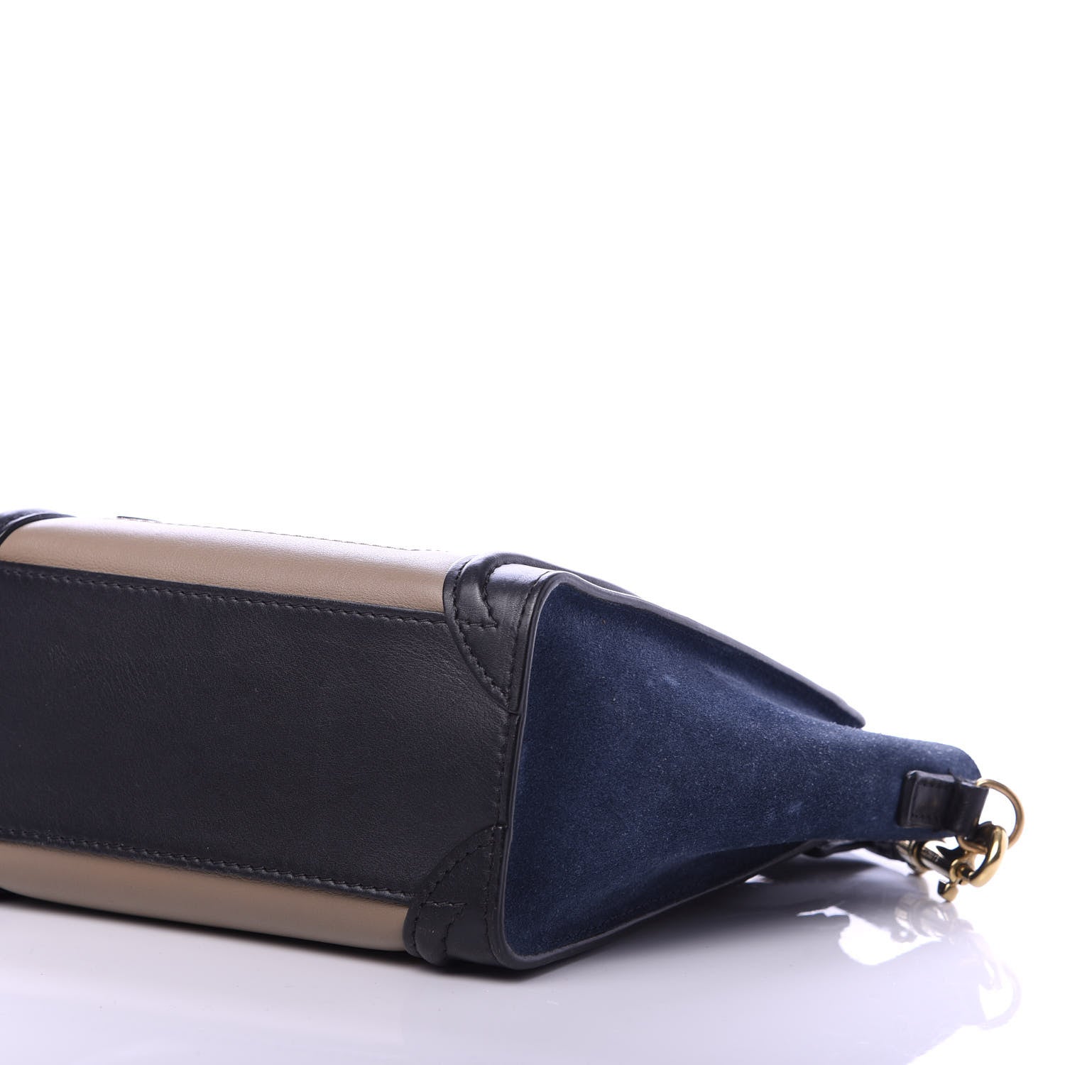 Celine Calfskin Suede Nano Tri-Color Luggage Sand 7 of 9