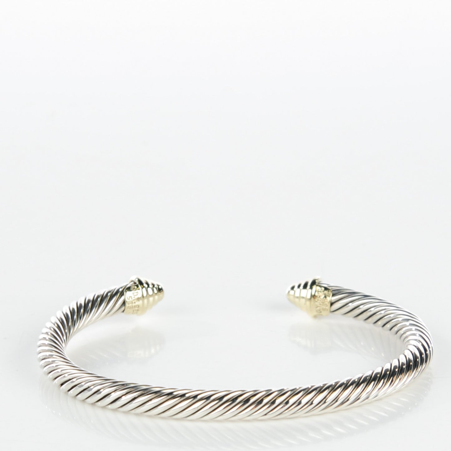 Sterling Silver 14K Yellow Gold 5mm Cable Classics Bracelet