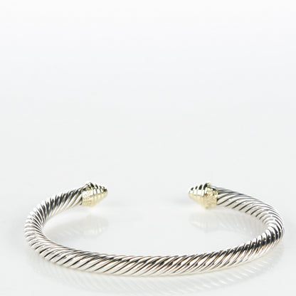 David Yurman Sterling Silver 14K Yellow Gold 5mm Cable Classics Bracelet 3 of 5