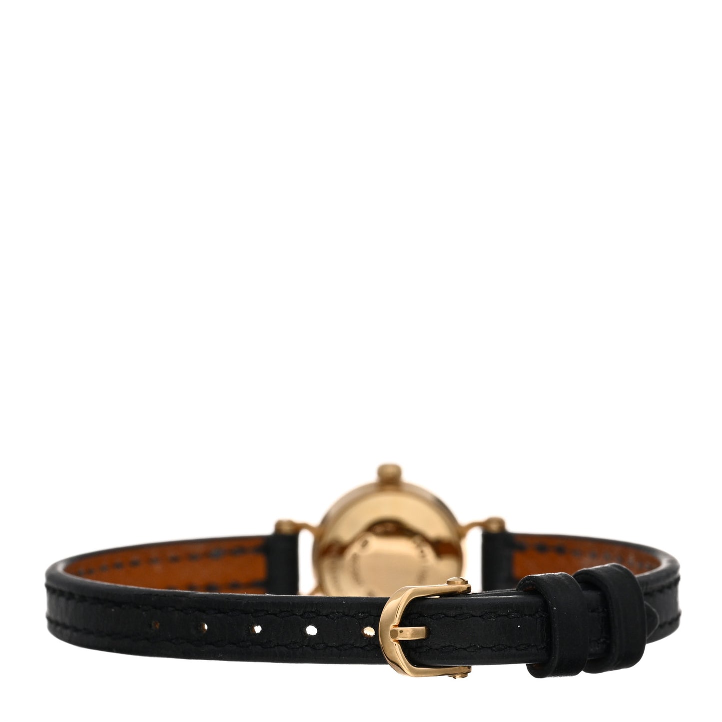 18K Yellow Gold Barenia Diamond 16mm Faubourg Quartz Watch Noir