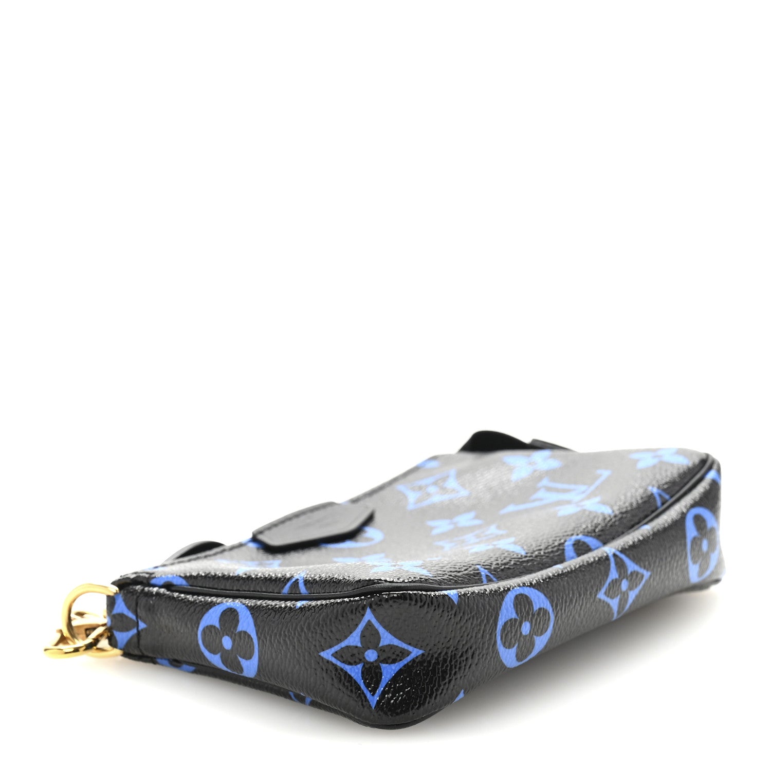 Louis Vuitton Colored Monogram Mini Pochette Accessories Blue Black 4 of 9