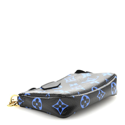 Louis Vuitton Colored Monogram Mini Pochette Accessories Blue Black 4 of 9