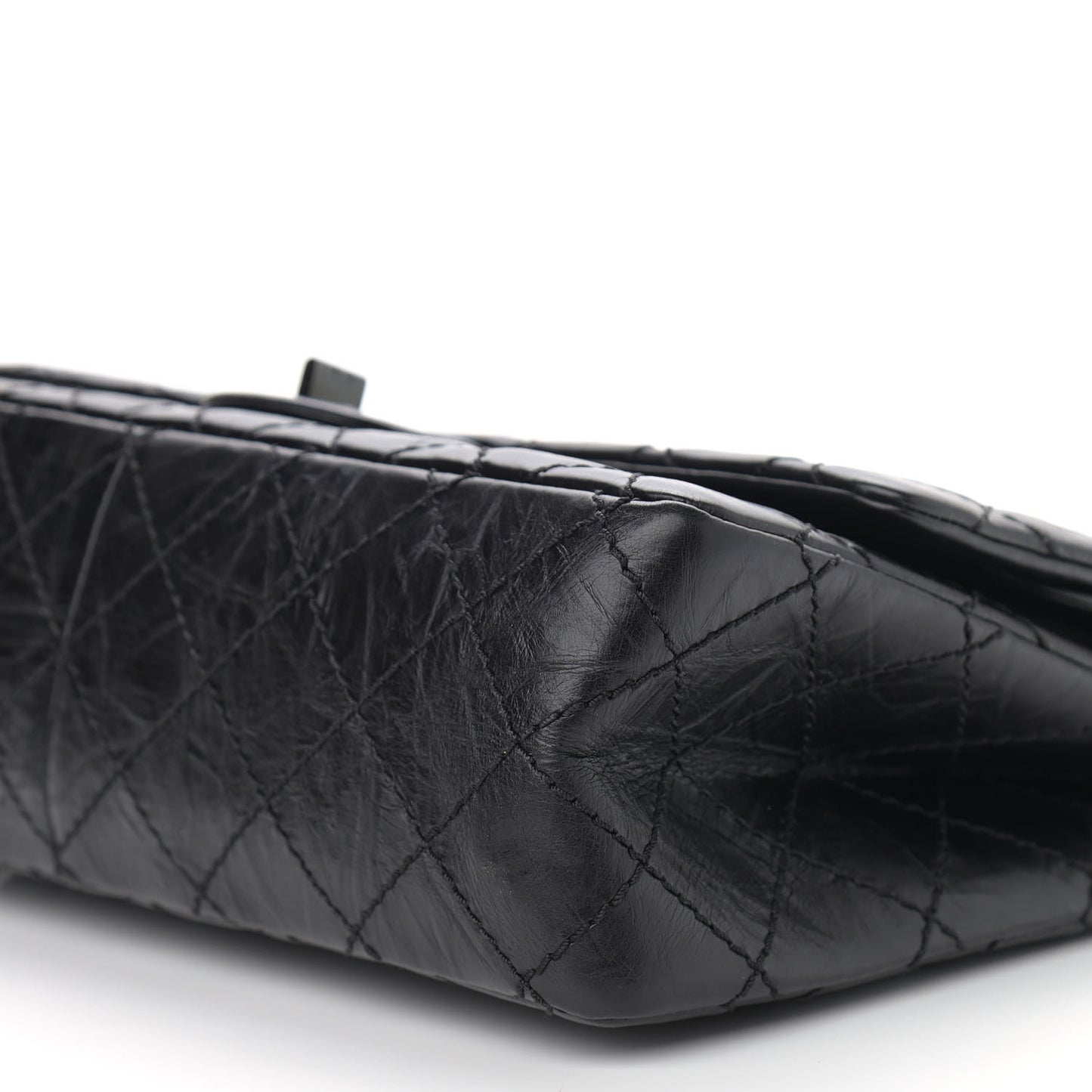 Aged Calfskin Quilted 2.55 Reissue 226 Flap So Black