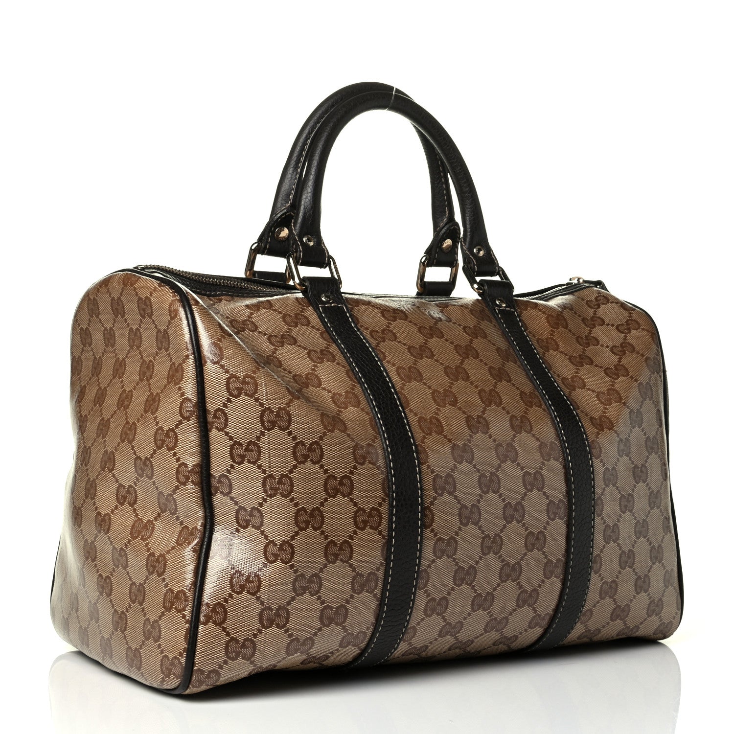 Gucci Crystal Monogram Medium Joy Boston Dark Brown 2 of 9