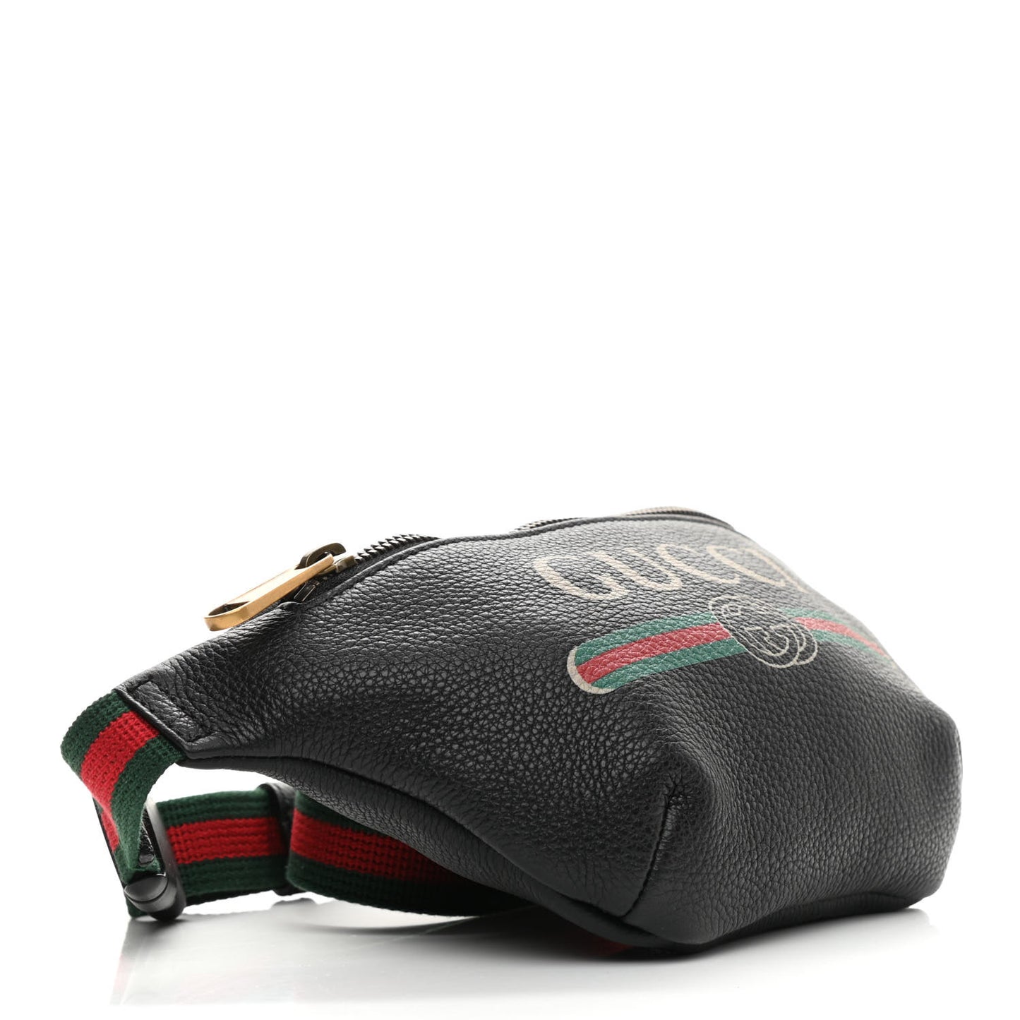 Grained Calfskin Small Logo Belt Bag Black