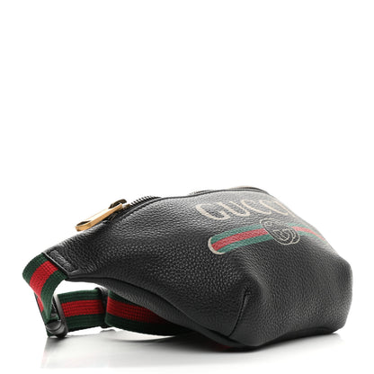 Gucci Grained Calfskin Small Logo Belt Bag Black 4 of 9