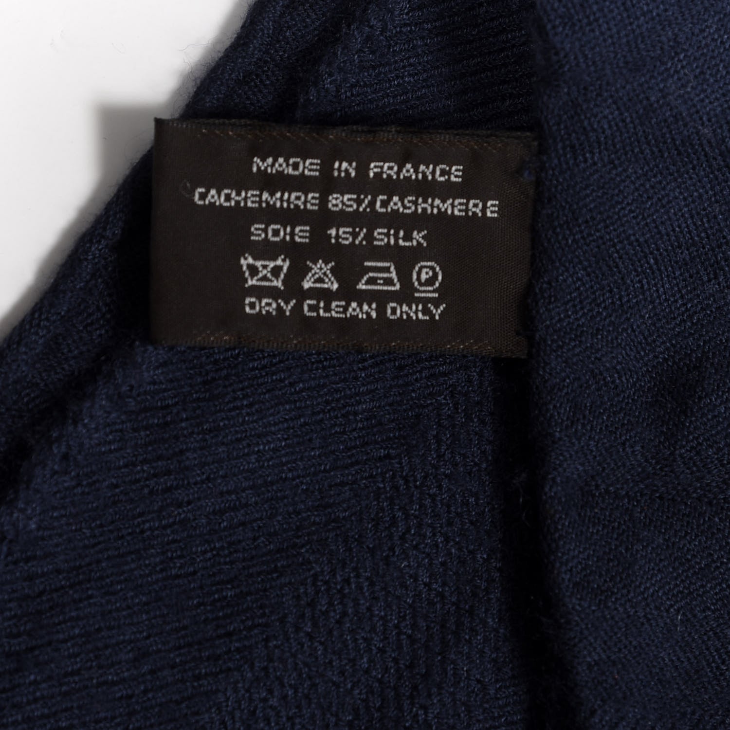Hermes Cashmere Silk New Libris Stole Bleu Noir 3 of 4