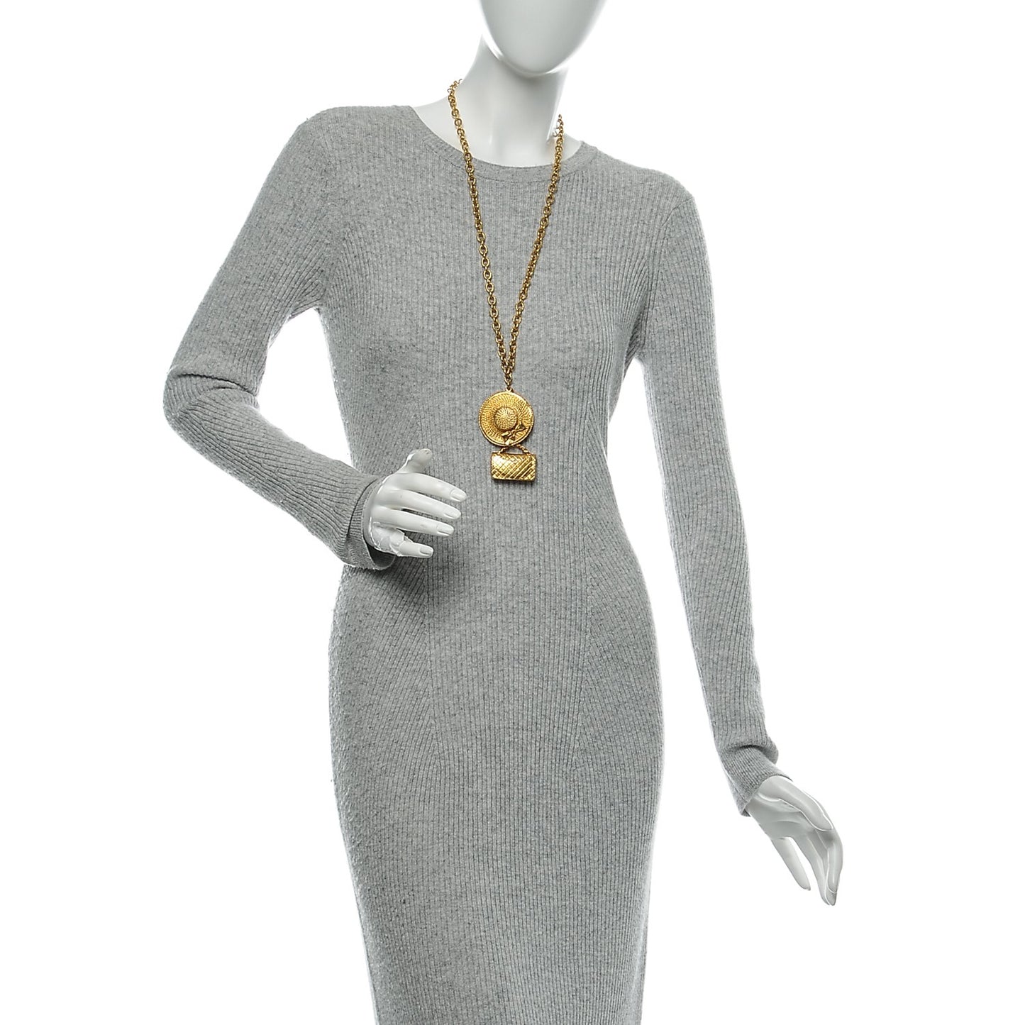 2.55 Flap Bag Hat Necklace Gold