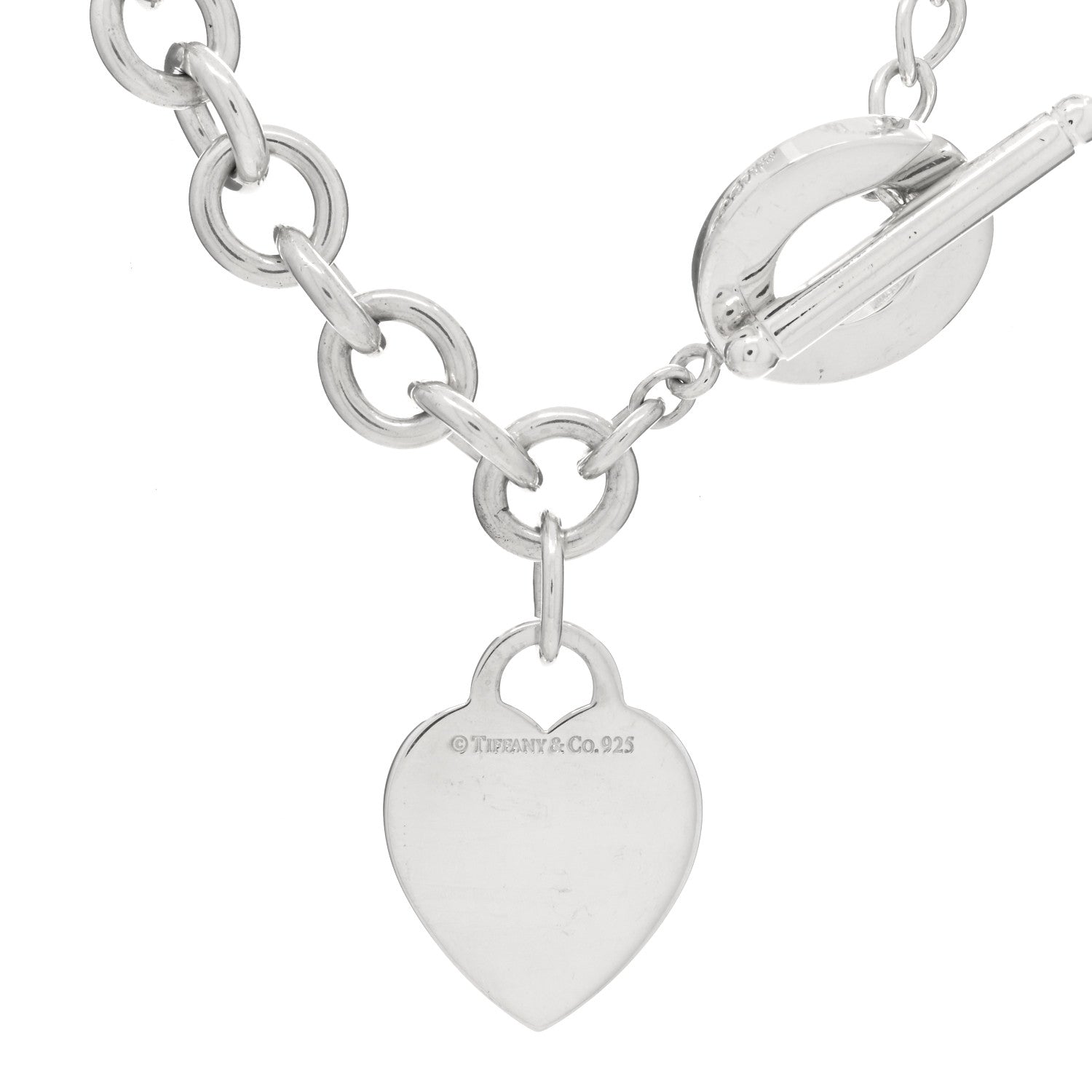 Tiffany Sterling Silver Heart Tag Toggle Necklace 3 of 3