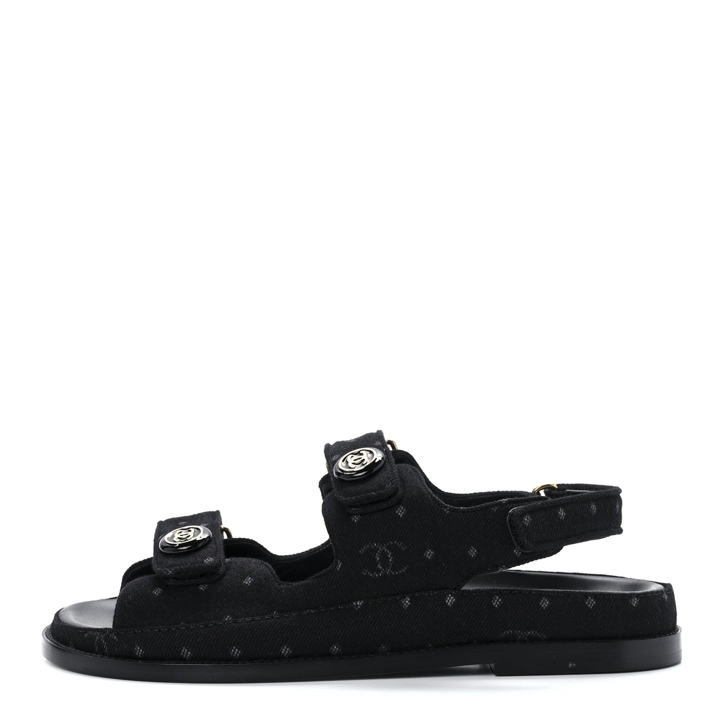Fabric CC Velcro Dad Sandals 40 Black
