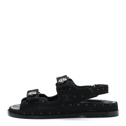 Chanel Fabric CC Velcro Dad Sandals 40 Black 1 of 9