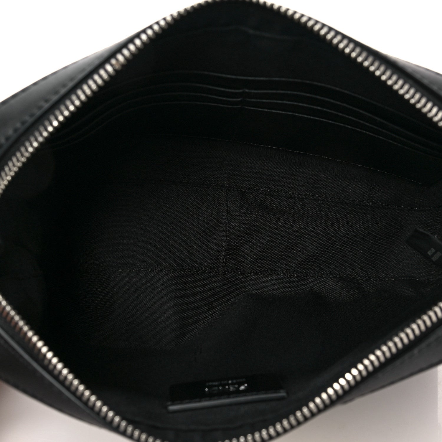 Fendi Glazed Fabric Vitello Liberty FF 1974 Diagonal Medium Camera Case Black Sunflower 5 of 8