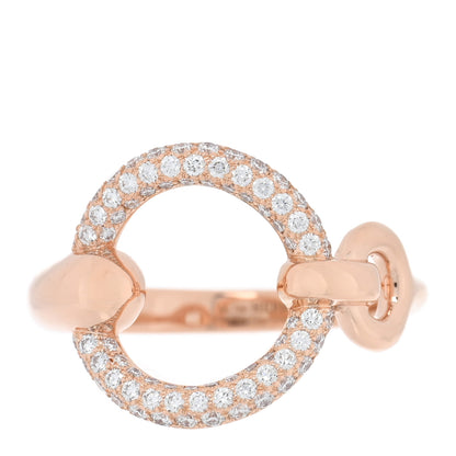 Hermes 18K Rose Gold Diamond Filet d'Or Ring 51 5.75 1 of 4
