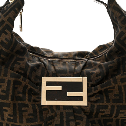 Fendi Zucca Patent Mia Tote Tobacco 8 of 11