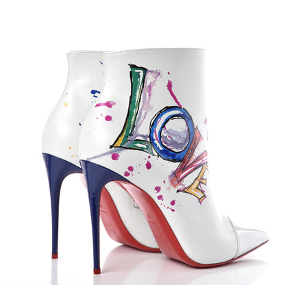 Christian Louboutin Calfskin In Love 100 Booties 40 White 4 of 9