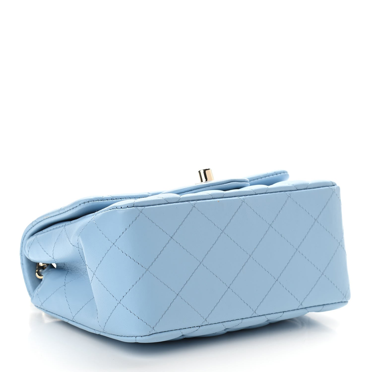 Chanel Lambskin Quilted Mini Square Flap Light Blue 3 of 9