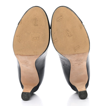 Chanel Lambskin Grosgrain Cap Toe Pearl Pumps 38 Black 5 of 10
