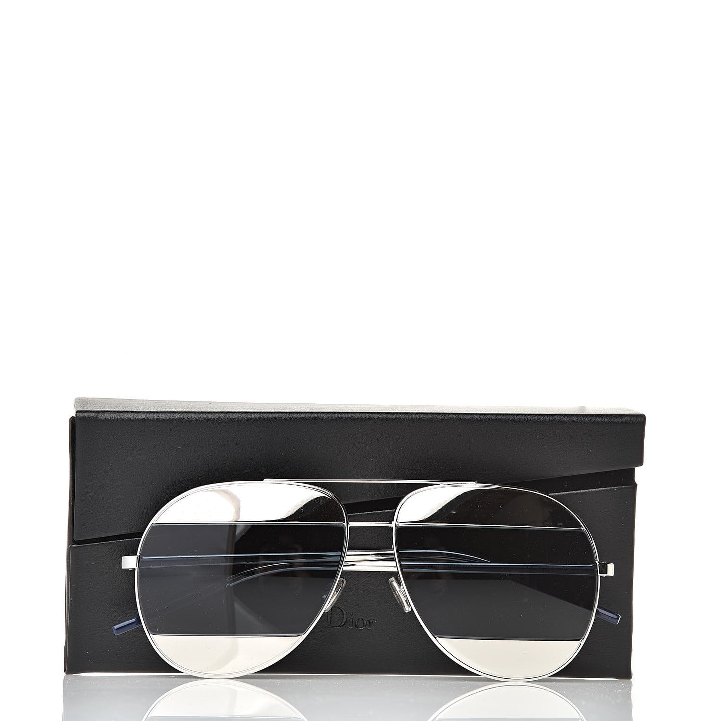 Split 1 Aviator Sunglasses Silver Blue