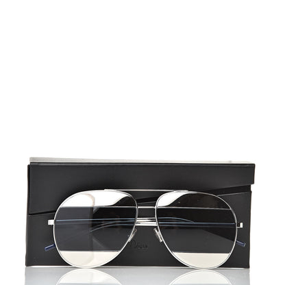 Christian Dior Split 1 Aviator Sunglasses Silver Blue 7 of 7