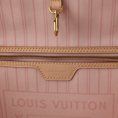 Louis Vuitton Damier Azur Neo Neverfull MM Rose Ballerine 9 of 12