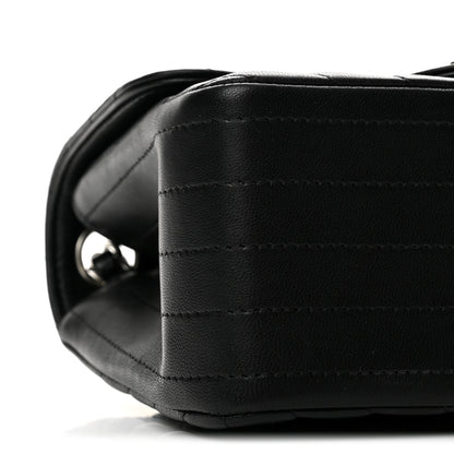 Chanel Lambskin Chevron Quilted Mini Square Flap Black 9 of 13