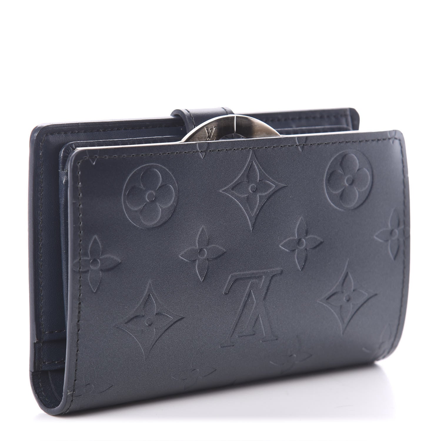 Louis Vuitton Mat Monogram French Purse Wallet Blue 2 of 5