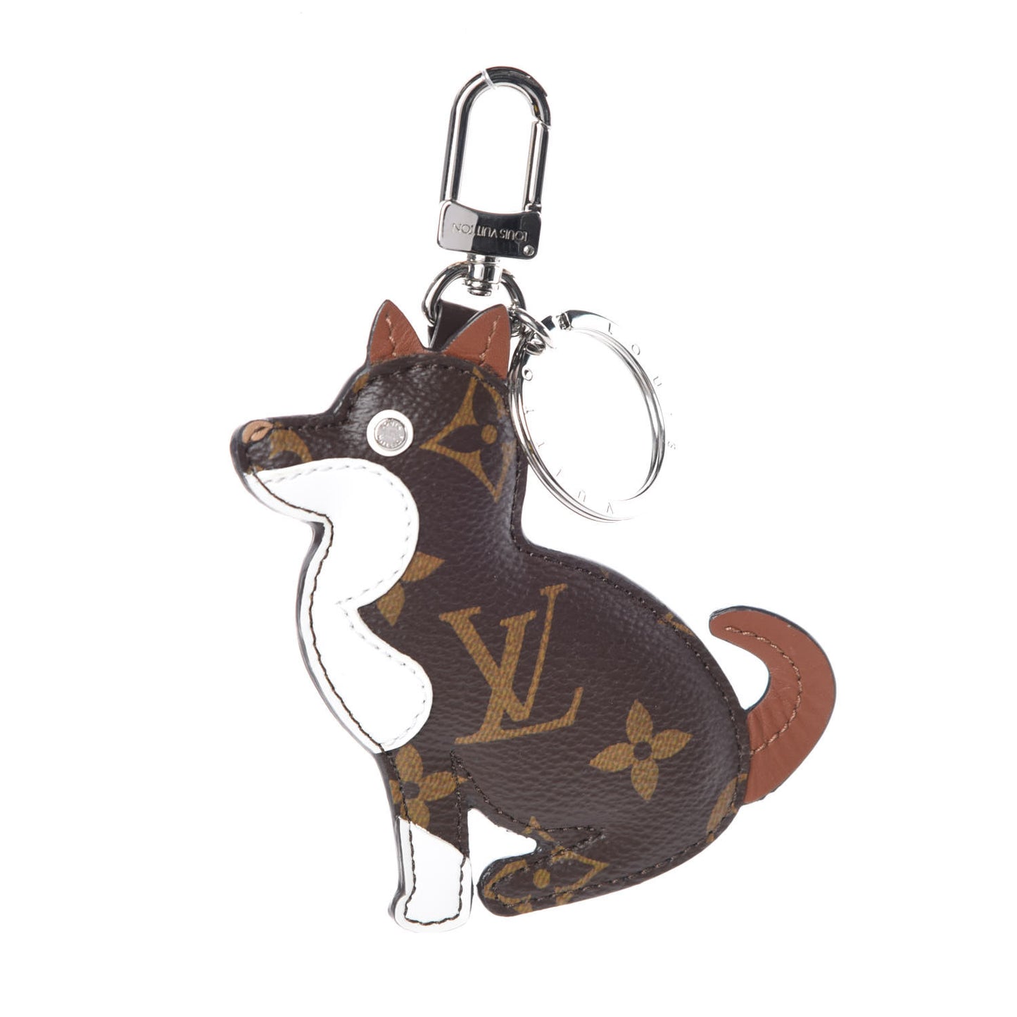 Monogram Dog Bag Charm Key Holder