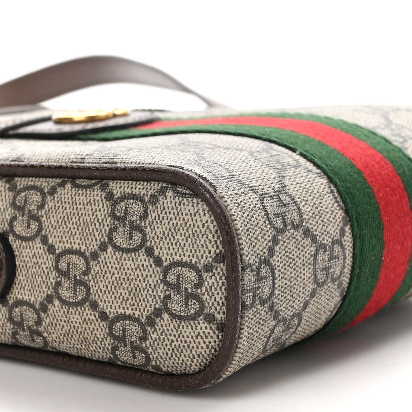 GG Supreme Monogram Web Mini Ophidia Messenger Brown