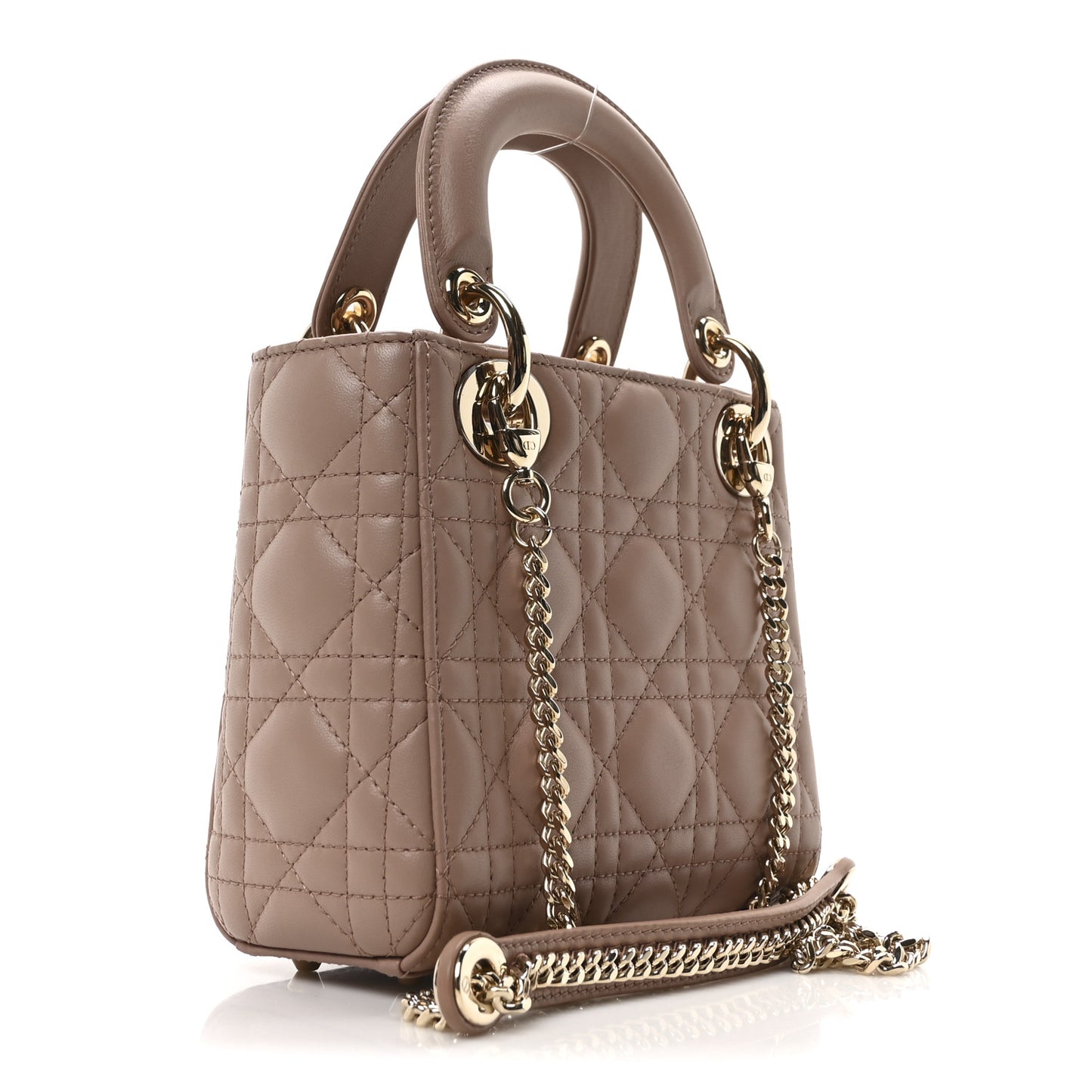 Lambskin Cannage Mini Lady Dior Fard