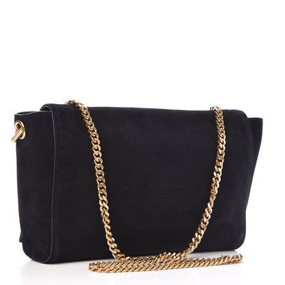 Saint Laurent Smooth Calfskin Suede Medium Reversible Monogram Kate Satchel Black 5 of 19