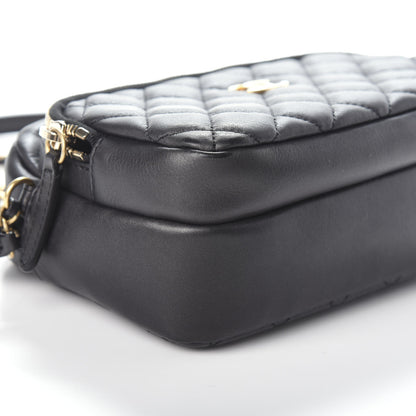 Chanel Calfskin Quilted Small Camera Case Black 9 of 10