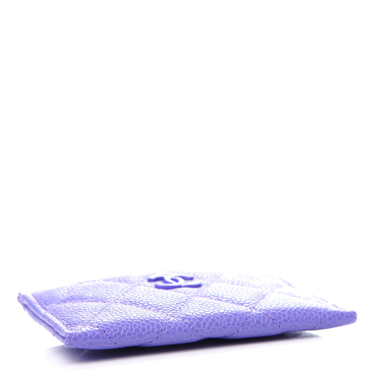 Caviar Quilted Incognito Card Holder Purple