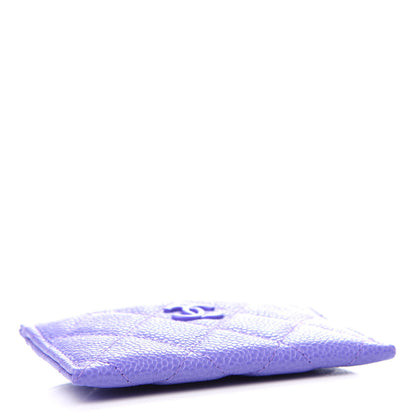 Chanel Caviar Quilted Incognito Card Holder Purple 4 of 9