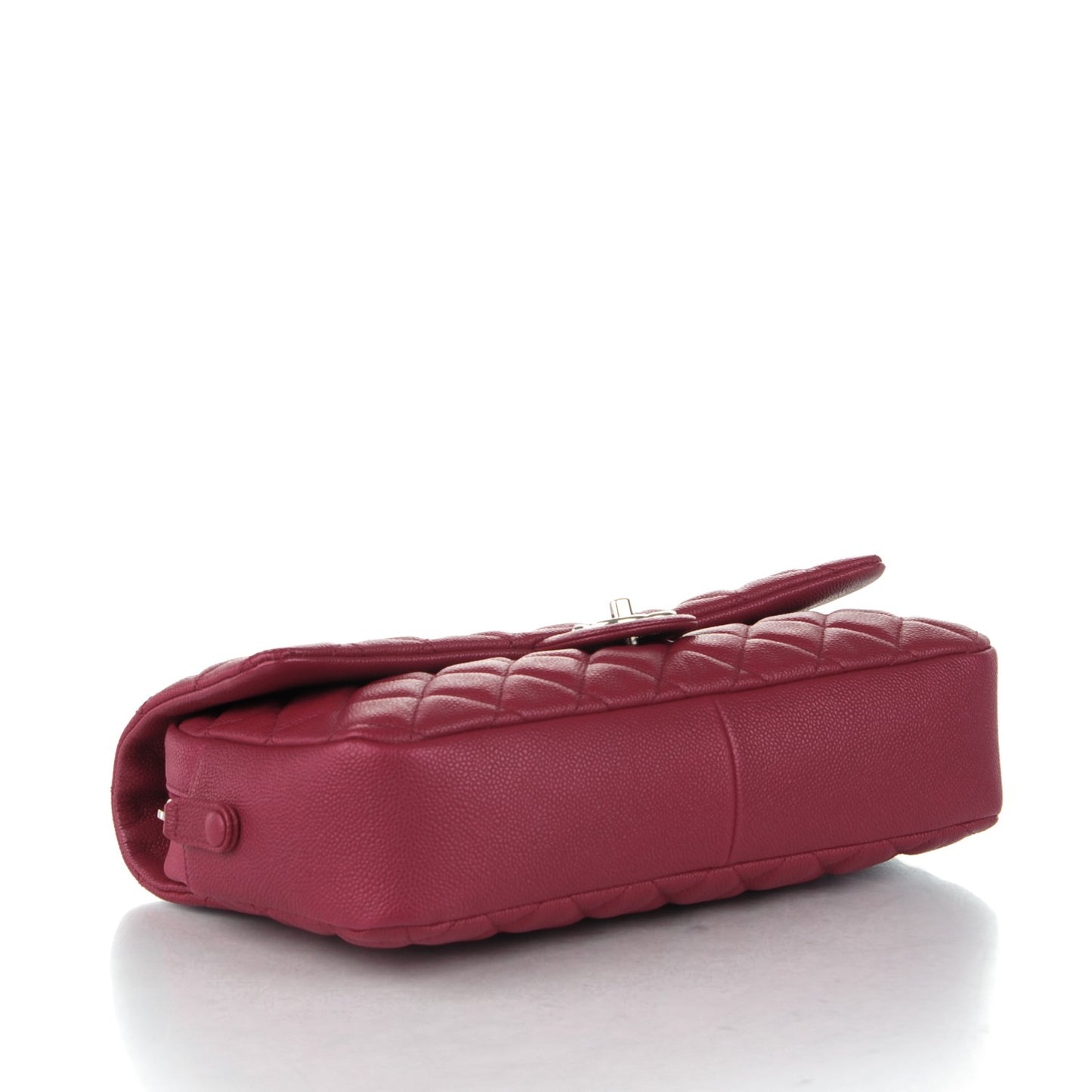 Caviar Quilted Jumbo Easy Flap Dark Pink