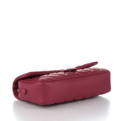 Chanel Caviar Quilted Jumbo Easy Flap Dark Pink 4 of 8