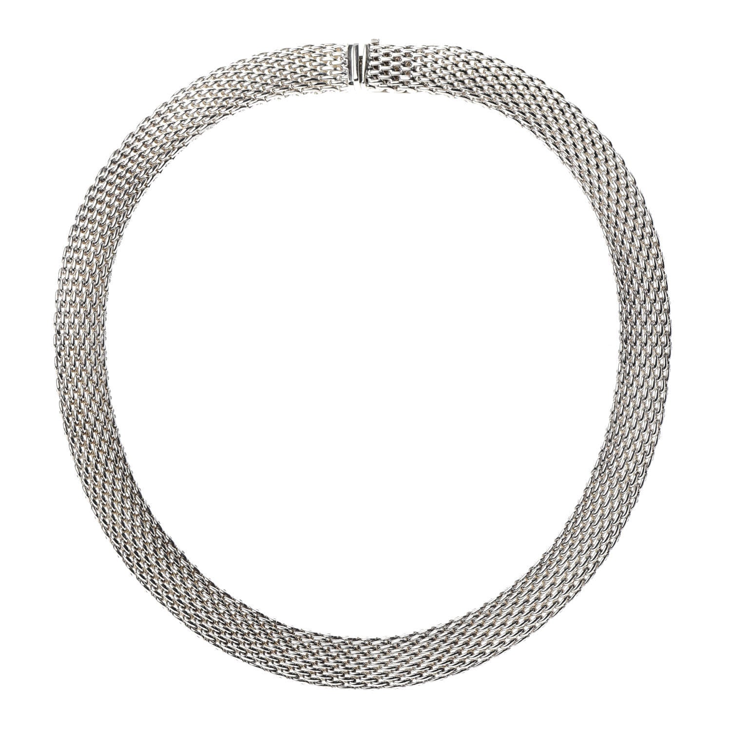 Tiffany Sterling Silver Somerset Mesh Necklace 3 of 4