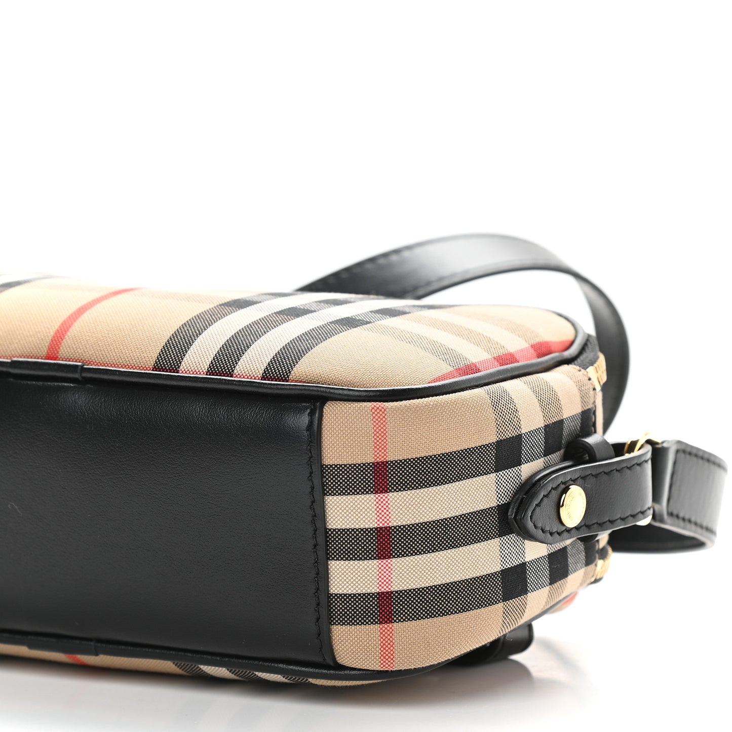 Calfskin Vintage Check Micro Camera Bag Archive Beige