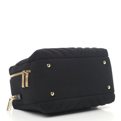 Chanel Jersey Chevron Quilted Medium Trendy CC Bowling Bag Black 3 of 4