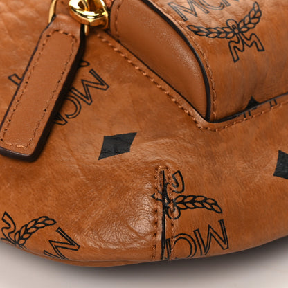MCM Visetos Small Aren Crossbody Bag Cognac 7 of 8