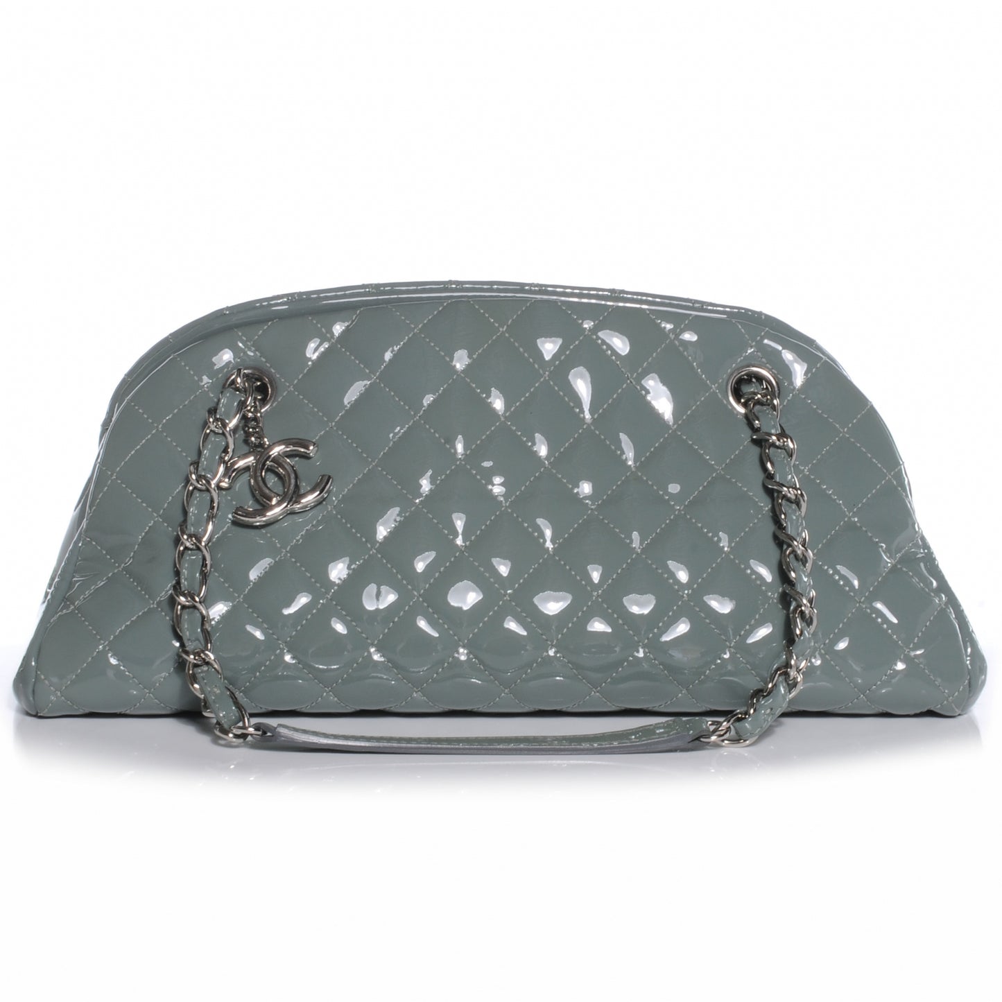 Patent Quilted Medium Just Mademoiselle Grey
