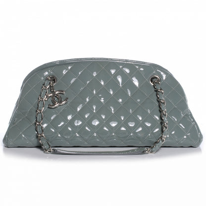Chanel Patent Quilted Medium Just Mademoiselle Grey 1 of 7