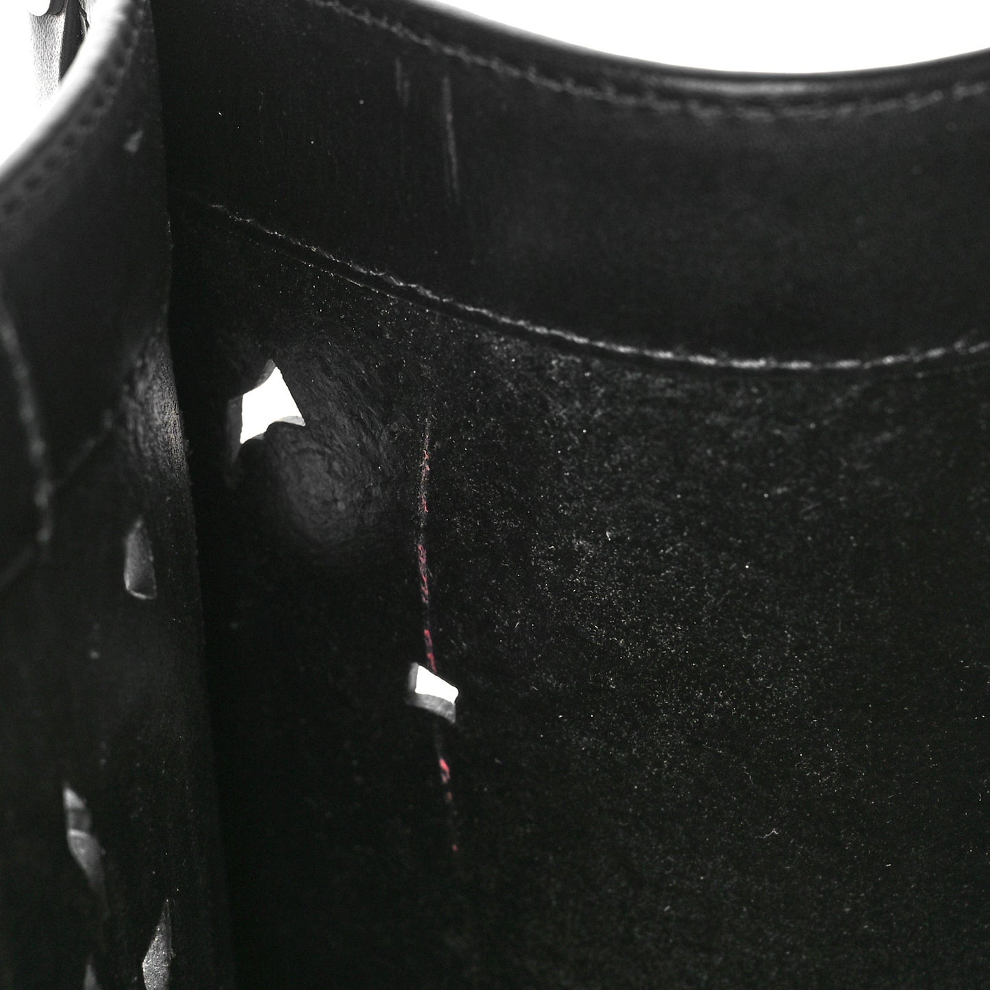 Calfskin Laser Cut Studded Medium Book Tote Black