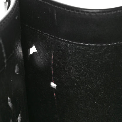 Christian Dior Calfskin Laser Cut Studded Medium Book Tote Black 10 of 10