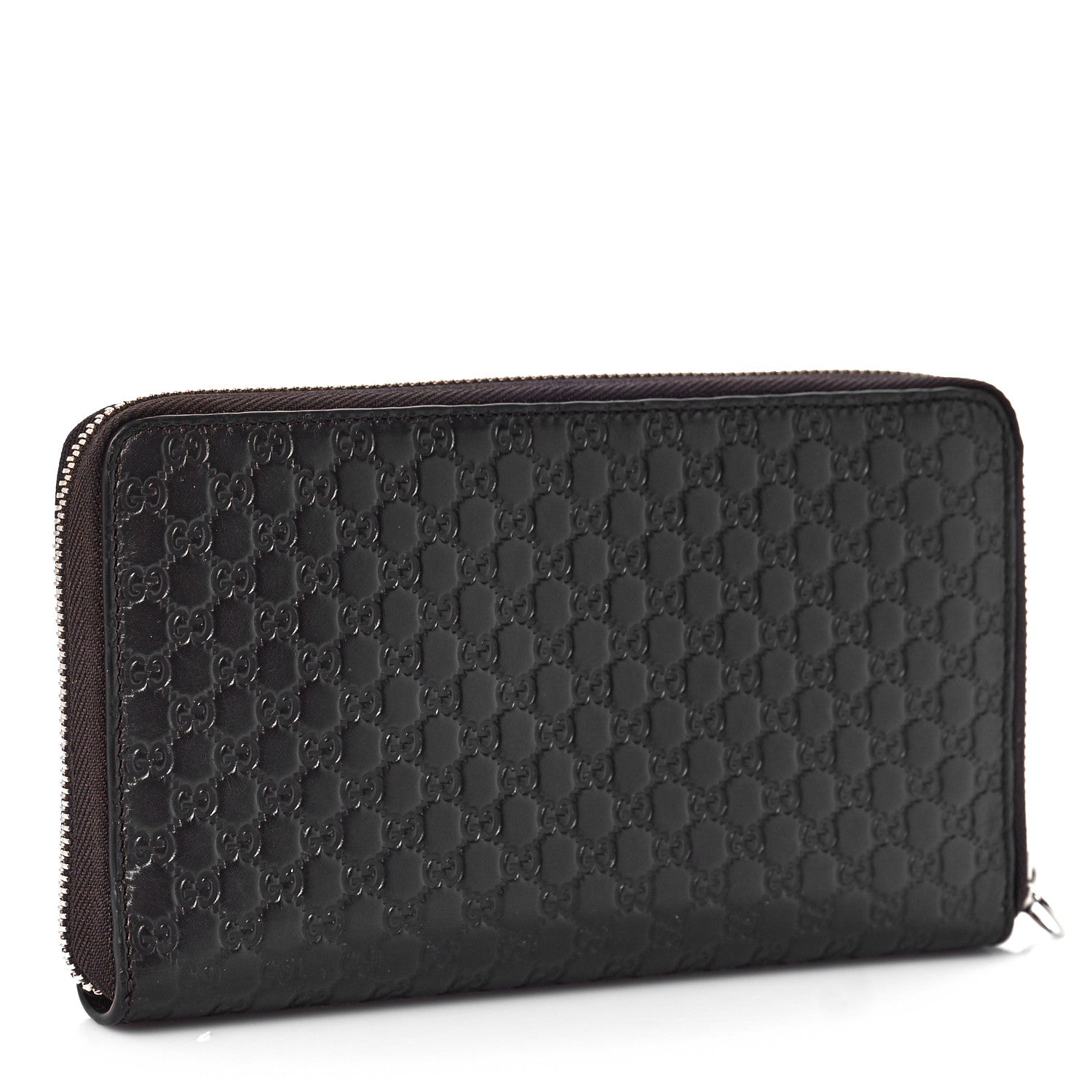 Gucci Microguccissima Large Zip Around Organizer Wallet Black 3 of 9