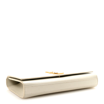 Saint Laurent Grain De Poudre Classic Monogram Cassandre Clutch Crema Soft 3 of 7