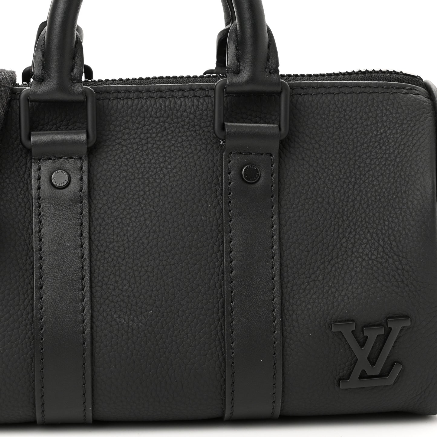 Grained Calfskin Aerogram Keepall XS Black